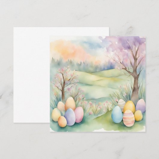 Waterverf Pastel Spring Scene (Voorkant / Achterkant)