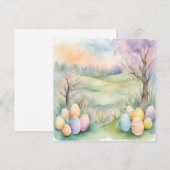 Waterverf Pastel Spring Scene Save The Date (Voorkant / Achterkant)