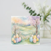 Waterverf Pastel Spring Scene Save The Date (Staand voorkant)