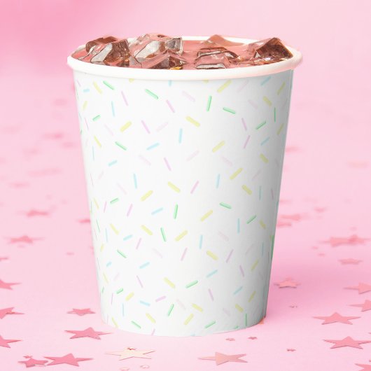 Waterverf Pastel Sprinkle Party Papieren Bekers