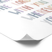 Waterverf pastel sterk en moedig poster zijn (Hoek)