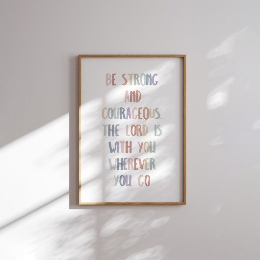 Waterverf pastel sterk en moedig poster zijn