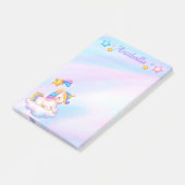 Waterverf Pastel sterren en Baby Unicorn Post-it® Notes (Schuin)