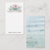 Waterverf pastel succulent Baby shower Advies Informatiekaartje (Voorkant / Achterkant)