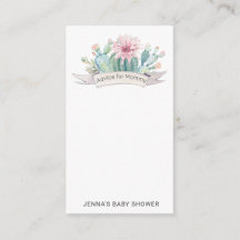 Waterverf pastel succulent Baby shower Advies