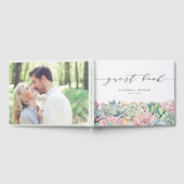 Waterverf Pastel Succulenten Bruiloft Gastenboek (Volledig)