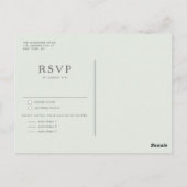 Waterverf Pastel Succulenten Garland Bruiloft RSVP Briefkaart (Achterkant)