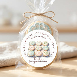 Waterverf Pastel Suikerkoekjes Bakkerij Dank Je We Ronde Sticker