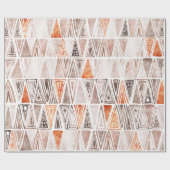 Waterverf Pastel Terracotta Tribal Triangles Cadeaupapier (Vlak)