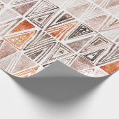 Waterverf Pastel Terracotta Tribal Triangles Cadeaupapier (Hoek)