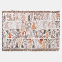 Waterverf Pastel Terracotta Tribal Triangles