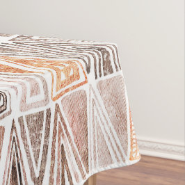 Waterverf Pastel Terracotta Tribal Triangles Tafelkleed