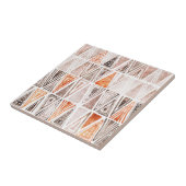 Waterverf Pastel Terracotta Tribal Triangles Tegeltje (Zijkant)