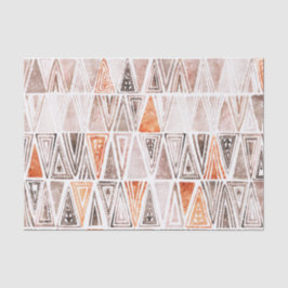 Waterverf Pastel Terracotta Tribal Triangles Tissuepapier