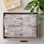 Waterverf Pastel Terracotta Tribal Triangles Tissuepapier (Geschenk)