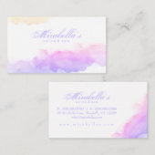 Waterverf Pastel Trendy White minimalist Visitekaartje (Voorkant / Achterkant)
