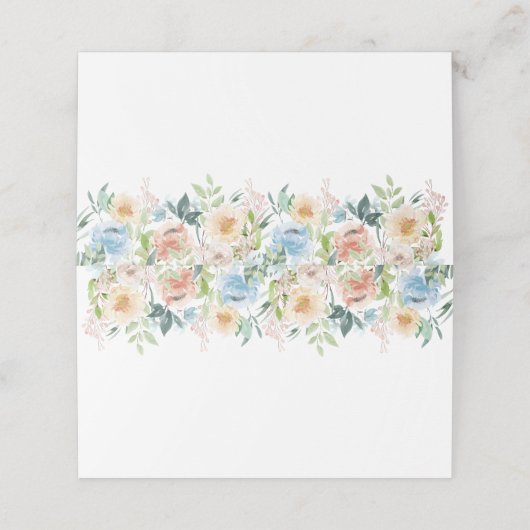 Waterverf Pastel Tuin Bloem Bruiloft Plaatskaart Plaatskaartje (Buitenkant ongevouwen)