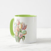 Waterverf Pastel Tulp Boeket Mok (Voorkant links)