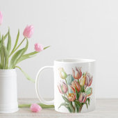 Waterverf Pastel Tulp Boeket Mok