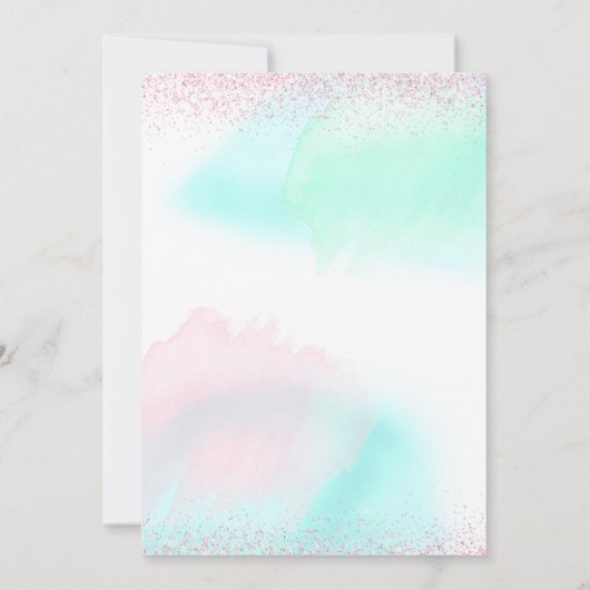 Waterverf pastel twee zoete meisjes 2e verjaardag kaart (Achterkant)