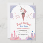 Waterverf Pastel Unicorn Boho Style Birthday Kaart (Voorkant)