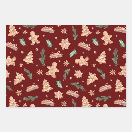 waterverf pastel vakantie Inpakken Papieren Bladen Inpakpapier Vel (Voorkant 2)