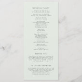 Waterverf pastel vetplanten boeket bruiloft programmakaart (Achterkant)