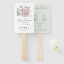 Waterverf pastel vetplanten bruiloft programma