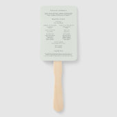 Waterverf pastel vetplanten bruiloft programma handwaaier (Achterkant)