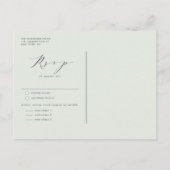 Waterverf pastel vetplanten bruiloft uitnodiging briefkaart (Achterkant)