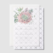 Waterverf pastel vetplanten bruiloft vellum uitnodigingen (Offset (Uitnodiging))