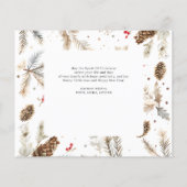 Waterverf Pastel Winter Foto Vakantie Kaart (Achterkant)