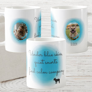 Waterverf Pastelblauwe Franse Bulldog - Op Maat Ge Koffiemok