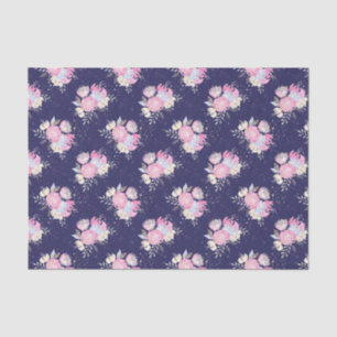 Waterverf pastelbloemen met glitteraccenten tissuepapier