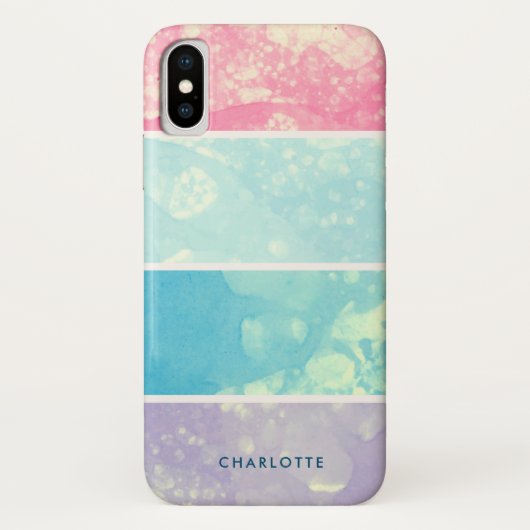 waterverf pastelbubbelmonogram Case-Mate iPhone case (Achterkant)