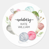 Waterverf pastelgaren gehaakt door etiketten (Voorkant)