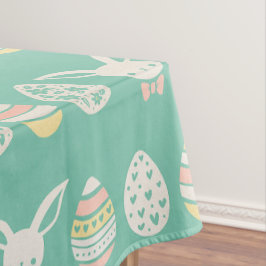 Waterverf Pastelgroene Witte Paaseieren Patroon Tafelkleed