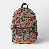 Waterverf pastelkleurige regenboog Bedrukte Rugzak (Voorkant)