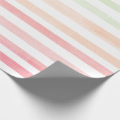 Waterverf Pastelregenboogstrips 2 Cadeaupapier (Hoek)