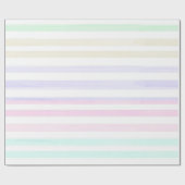 Waterverf Pastelregenboogstrips 4 Cadeaupapier (Vlak)