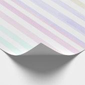 Waterverf Pastelregenboogstrips 4 Cadeaupapier (Hoek)