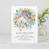 Waterverf Pasteltinten Tuinfoto Save the Date Kaar (Staand voorkant)