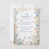 Waterverf Pasteltuin Bruiloft RSVP Kaartje (Voorkant)