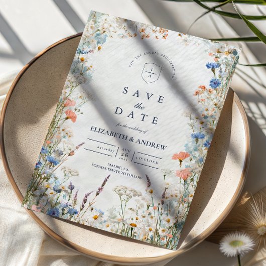 Waterverf Pasteltuin Bruiloft Save The Date