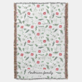 waterverf pastelvakantiemonogram deken (Voorkant Verticaal)