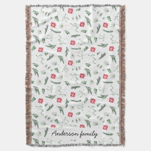 waterverf pastelvakantiemonogram deken (Voorkant Verticaal)