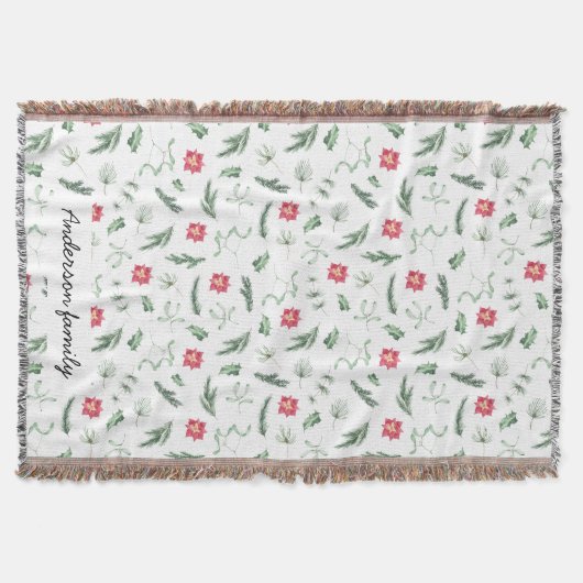 waterverf pastelvakantiemonogram deken (Voorkant)