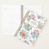 Waterverf Pastelvetplanten Patroon Custom Planner (Display)