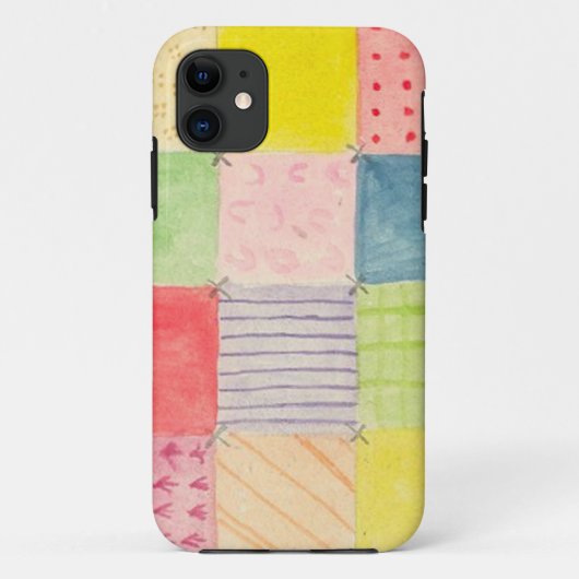 Waterverf Patchwork Case-Mate iPhone Case (Achterkant)