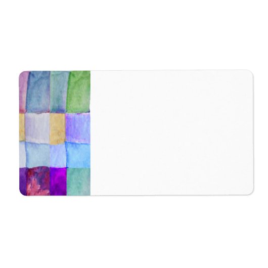 WATERVERF PATCHWORK TREE Bat Mitzvah Label (Voorkant)